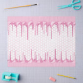 Pink Glam Honeycomb Serie Design #1 Tissue Paper Seidenpapier (Basteln)