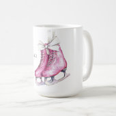 Pink Glam Ice Skate Weihnachten Kaffeetasse (VorderseiteRechts)