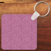 Pink Glam Imitate Glitzer Zickzack Schlüsselanhänger (Rückseite)