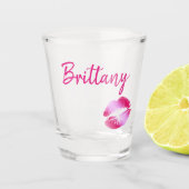 Pink Glam Kisses Schnapsglas (Vorderseite)