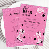Pink Glam Last Bash Nash Nashville Bachelorette Einladung