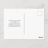 Pink Glam Lipstick & Nail Polnisch Vielen Dank Postkarte (Rückseite)