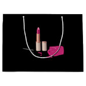 Pink Glam Lipstick & Nail Polnische Schönheit Them Große Geschenktüte (Vorderseite)