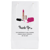 Pink Glam Lipstick & Nail Polnische Schönheit Them Kleine Geschenktüte (Vorderseite)