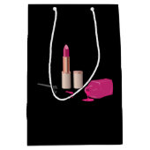 Pink Glam Lipstick & Nail Polnische Schönheit Them Mittlere Geschenktüte (Vorderseite)