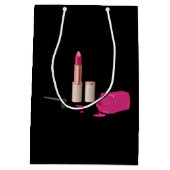 Pink Glam Lipstick & Nail Polnische Schönheit Them Mittlere Geschenktüte (Rückseite)
