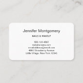 Pink Glam Lipstick & Nail Polnische Schönheit Them Visitenkarte (Rückseite)