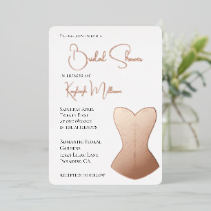 Pink Glam Pearl Two Hearts Brautparty Folieneinladung