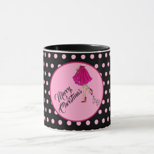 Pink Glam Weihnachten  Tasse