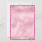 Pink Glamour Las Vegas Junggeselinnen-Abschied Einladung (Rückseite)