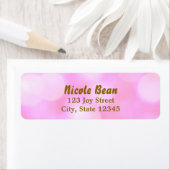 Pink Glamour Lights Bokeh Chic Address Labels (Insitu)