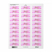 Pink Glamour Lights Bokeh Chic Address Labels (Vorne)