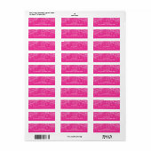 Pink Glamour Sparkle Light Address Labels (Vorne)