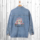 Pink Glamping Camping Queen Jeansjacke