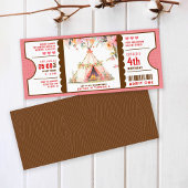 Pink Glamping Geburtstagskarte Einladung