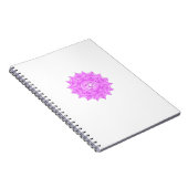 Pink Glass Lotus Blume Om Symbol Zeichnend Notizblock (Rechte Seite)