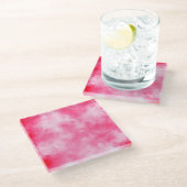 Pink Glass Untersetzer (Schrägansicht)