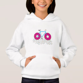 Pink Glazed Doughnut Wheels Bicycle Sprinkles Hoodie