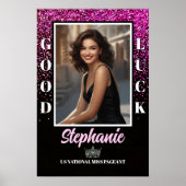Pink Glimmer Good Luck Pageant Door Poster (Vorne)
