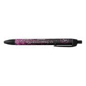 Pink Glimmer Kaskade Custom Autograph Stift (Unterseite)