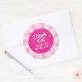 Pink Glitter Barbie Thank You Favor Stickers (Umschlag)
