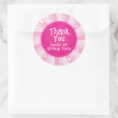 Pink Glitter Barbie Thank You Favor Stickers (Tasche)