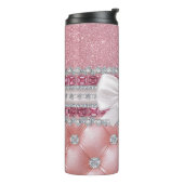 Pink Glitter Bling Thermosbecher (Nach links gedreht)