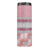 Pink Glitter Bling Thermosbecher (Rückseite)