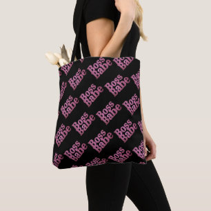 Pink Glitter Boss Babe Tasche