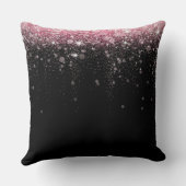 Pink Glitter Bridal Shower Cushion Kissen (Rückseite)