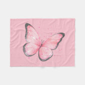 pink glitter butterfly fleecedecke (Vorderseite (Horizontal))