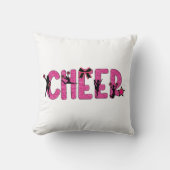 Pink Glitter Cheerleader Cheerleader Cheer Kissen (Vorderseite)
