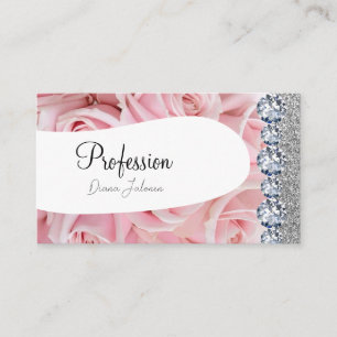 Pink Glitter Chic Gold Künstler Rose Gold Business Visitenkarte
