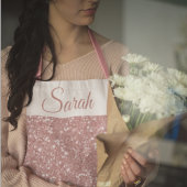 Pink Glitter Custom Name Kitchen Apron Schürze