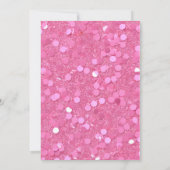 Pink Glitter Doll Themed Birthday Invitation Einladung (Rückseite)