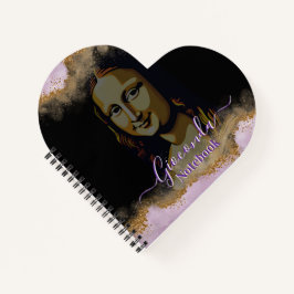 Pink Glitter Leonardo Da Vinci Gioconda Notizblock