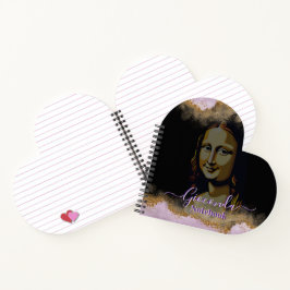 Pink Glitter Leonardo Da Vinci Gioconda Notizblock