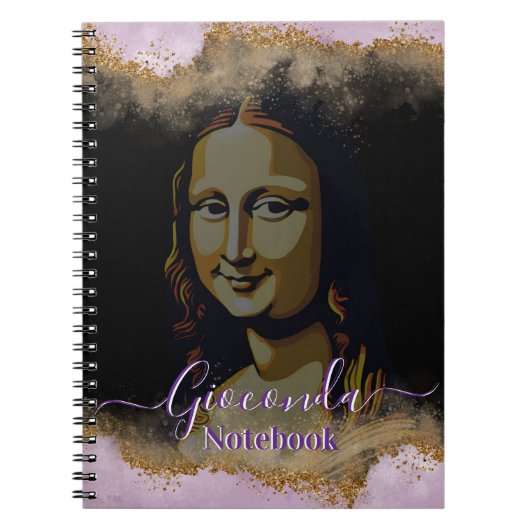 Pink Glitter Leonardo Da Vinci Gioconda Notizblock (Vorderseite)