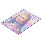 Pink Glitter Leonardo Da Vinci Gioconda Notizblock (Linke Seite)