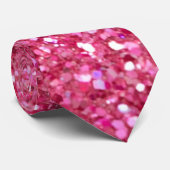 Pink Glitter Look, Krawatte (Gerollt)
