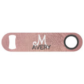 pink glitter monogram rose gold sparkle speed flaschenöffner
