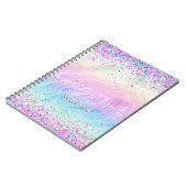 Pink Glitter Pastel Custom  Notizblock (Linke Seite)