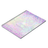 Pink Glitter Pastel Custom  Notizblock (Linke Seite)