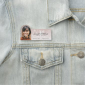 Pink Glitter Photo Business Logo Makeup Hair Salon Namensschild (Beispiel)