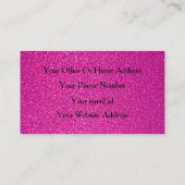 Pink Glitter PurpleHair Salon Spa Hairdresser Visitenkarte (Rückseite)