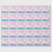 Pink Glitter Strandparty Geschenkpapier (Flach)