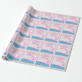 Pink Glitter Strandparty Geschenkpapier (Ungerollt)