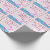 Pink Glitter Strandparty Geschenkpapier (Ecke)