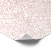 Pink Glitter Sweet 16 Willkommensschild Poster (Ecke)