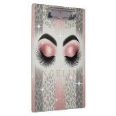 Pink Glitter Wimpern Klemmbrett (Rechts)
